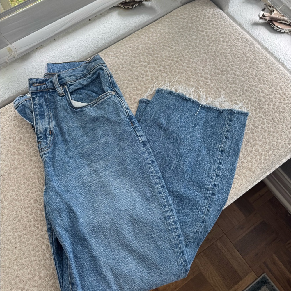 Derek Lam 10 Crosby Raw Hem High-Rise Straight Jeans – Size 27